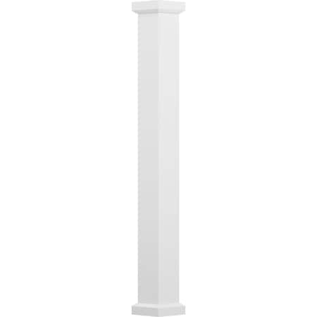 Ekena Millwork 6" x 10' Endura-Aluminum Empire Style Column, Square Shaft (For Post Wrap Installation) Non-Tapered EA0610INPSPEMEM